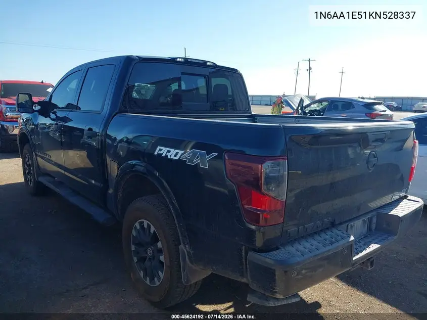 2019 Nissan Titan Pro-4X VIN: 1N6AA1E51KN528337 Lot: 45624192