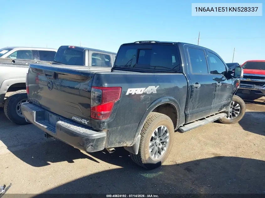 2019 Nissan Titan Pro-4X VIN: 1N6AA1E51KN528337 Lot: 45624192