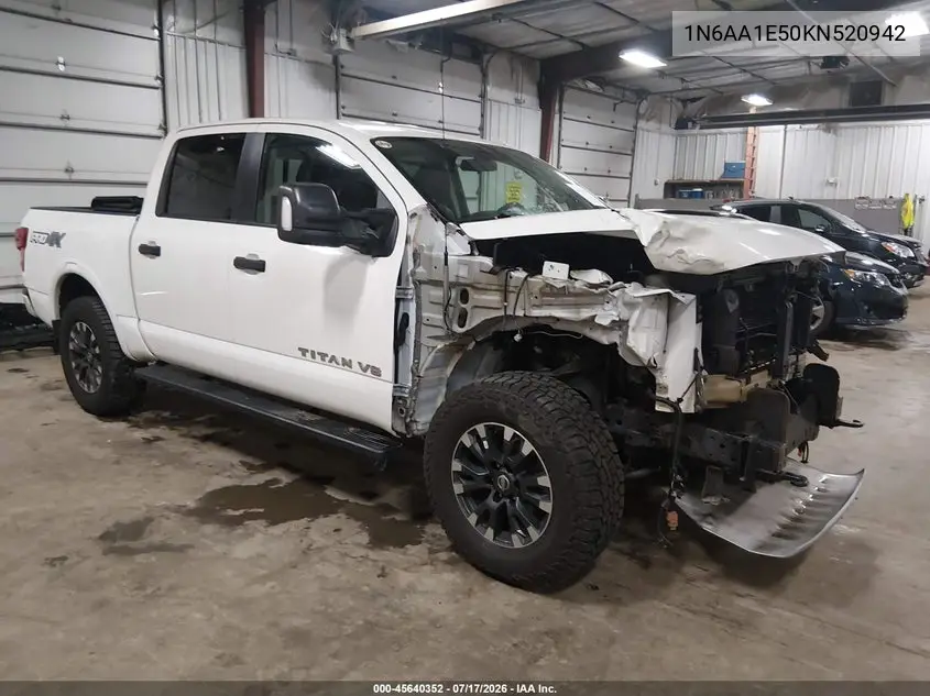2019 Nissan Titan Pro-4X VIN: 1N6AA1E50KN520942 Lot: 45640352