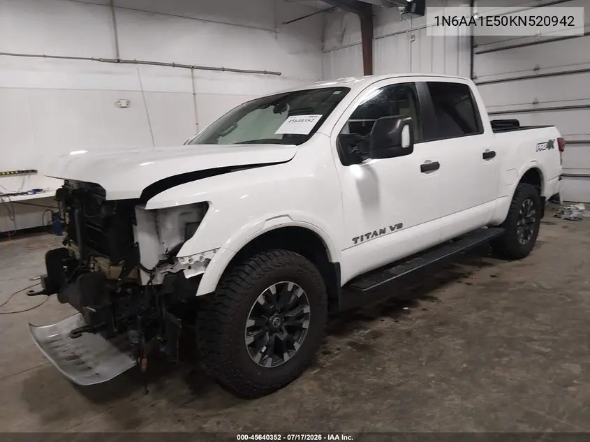2019 Nissan Titan Pro-4X VIN: 1N6AA1E50KN520942 Lot: 45640352