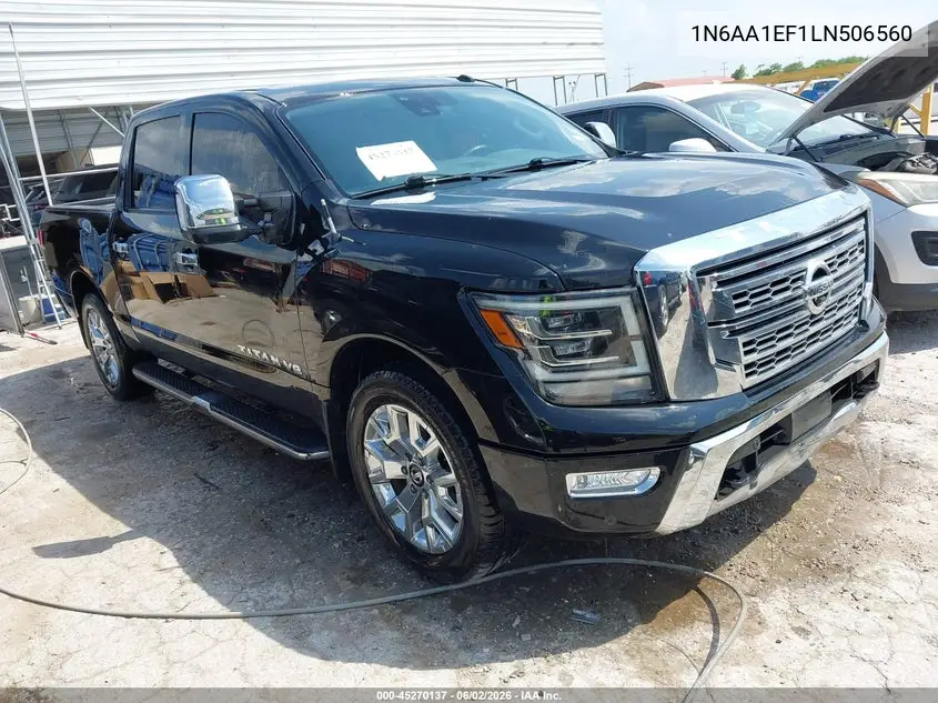 2020 Nissan Titan Sl 4X2 VIN: 1N6AA1EF1LN506560 Lot: 45270137