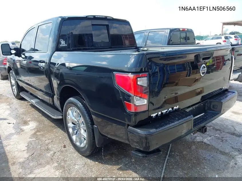 2020 Nissan Titan Sl 4X2 VIN: 1N6AA1EF1LN506560 Lot: 45270137