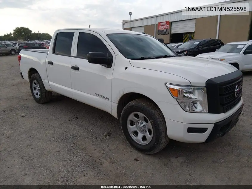 2021 Nissan Titan S 4X4 VIN: 1N6AA1EC1MN525598 Lot: 45351934