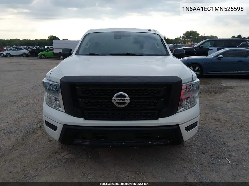 2021 Nissan Titan S 4X4 VIN: 1N6AA1EC1MN525598 Lot: 45351934