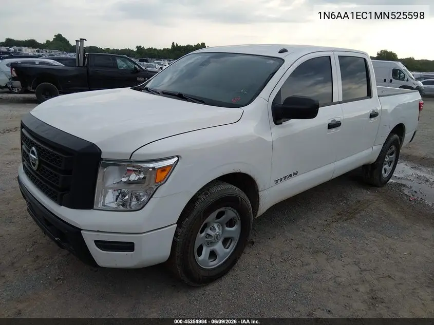 2021 Nissan Titan S 4X4 VIN: 1N6AA1EC1MN525598 Lot: 45351934