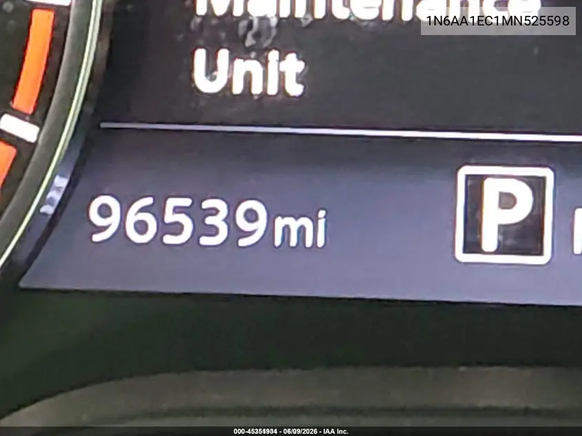 2021 Nissan Titan S 4X4 VIN: 1N6AA1EC1MN525598 Lot: 45351934