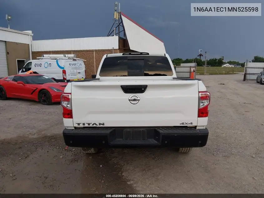 2021 Nissan Titan S 4X4 VIN: 1N6AA1EC1MN525598 Lot: 45351934