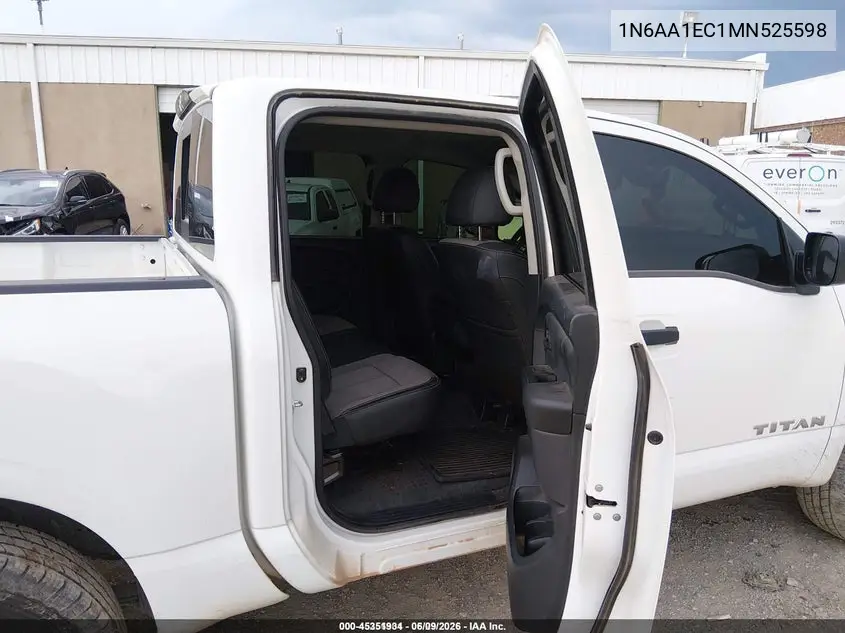 2021 Nissan Titan S 4X4 VIN: 1N6AA1EC1MN525598 Lot: 45351934