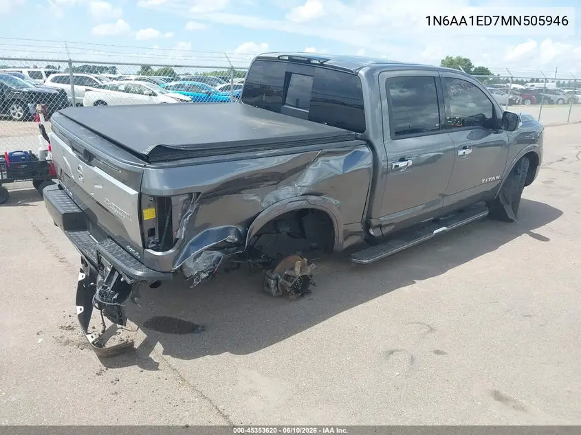2021 Nissan Titan Platinum Reserve 4X4 VIN: 1N6AA1ED7MN505946 Lot: 45353620