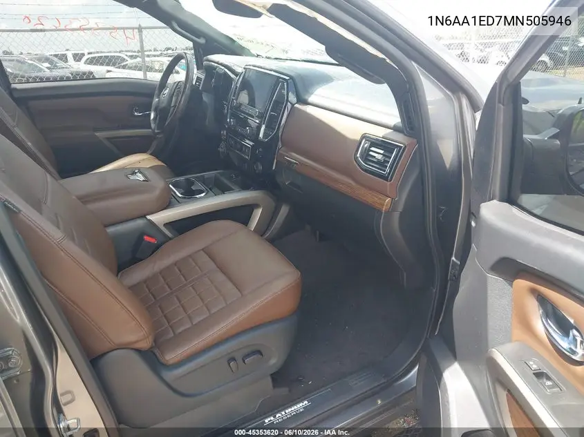 2021 Nissan Titan Platinum Reserve 4X4 VIN: 1N6AA1ED7MN505946 Lot: 45353620