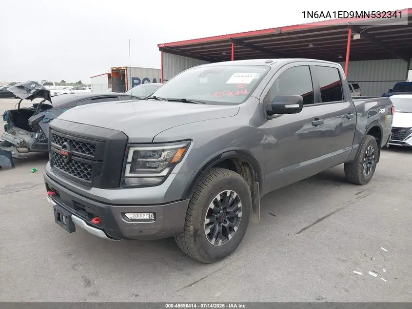 2021 Nissan Titan Pro-4X 4X4 VIN: 1N6AA1ED9MN532341 Lot: 45596414