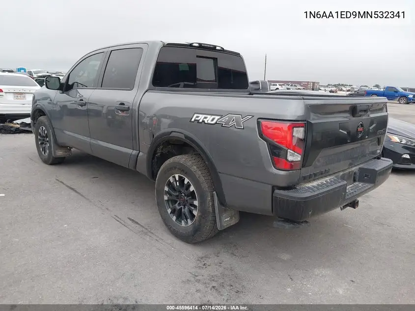 2021 Nissan Titan Pro-4X 4X4 VIN: 1N6AA1ED9MN532341 Lot: 45596414