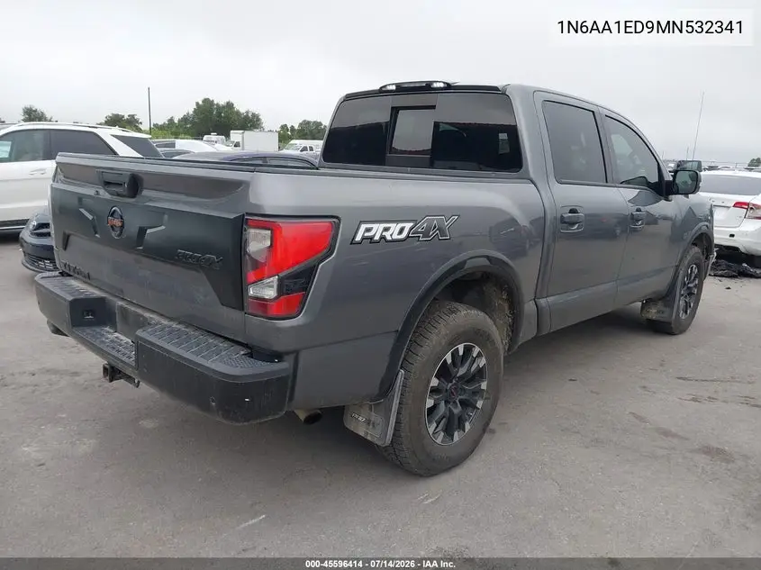 2021 Nissan Titan Pro-4X 4X4 VIN: 1N6AA1ED9MN532341 Lot: 45596414