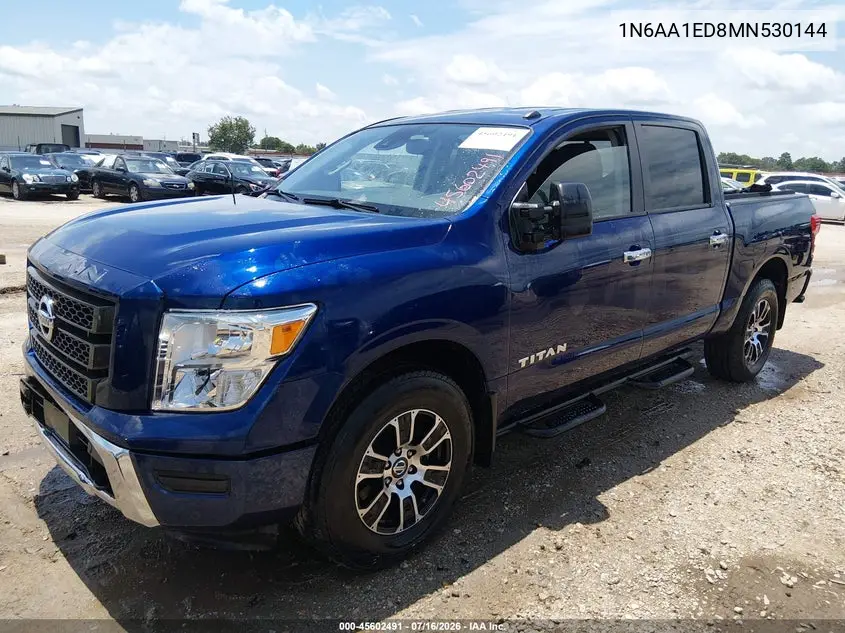 2021 Nissan Titan Sv 4X4 VIN: 1N6AA1ED8MN530144 Lot: 45602491