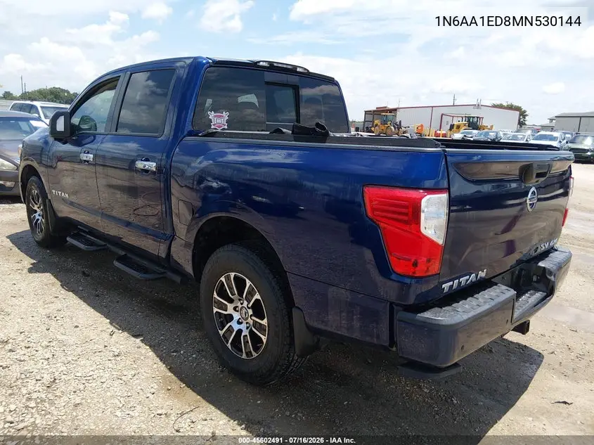 2021 Nissan Titan Sv 4X4 VIN: 1N6AA1ED8MN530144 Lot: 45602491