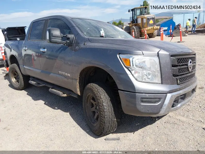 2021 Nissan Titan Sv 4X4 VIN: 1N6AA1ED9MN502434 Lot: 45618603