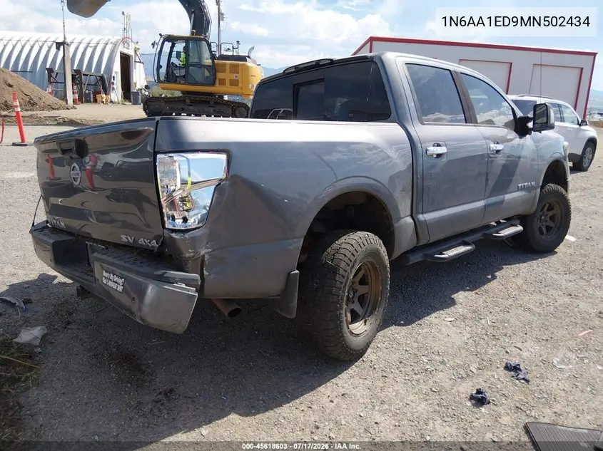 2021 Nissan Titan Sv 4X4 VIN: 1N6AA1ED9MN502434 Lot: 45618603