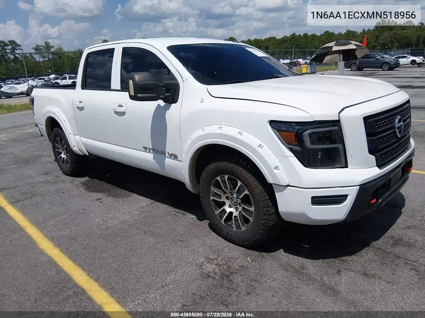2021 Nissan Titan S 4X4 VIN: 1N6AA1ECXMN518956 Lot: 45685090
