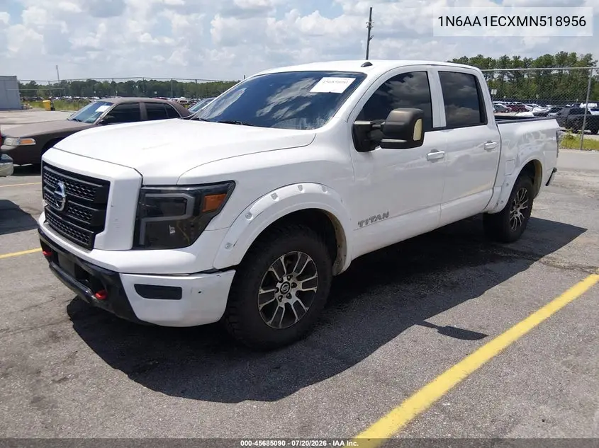 2021 Nissan Titan S 4X4 VIN: 1N6AA1ECXMN518956 Lot: 45685090