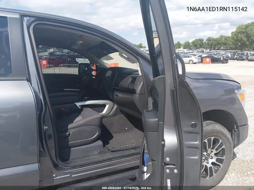 2024 Nissan Titan Sv 4X4 VIN: 1N6AA1ED1RN115142 Lot: 45592302