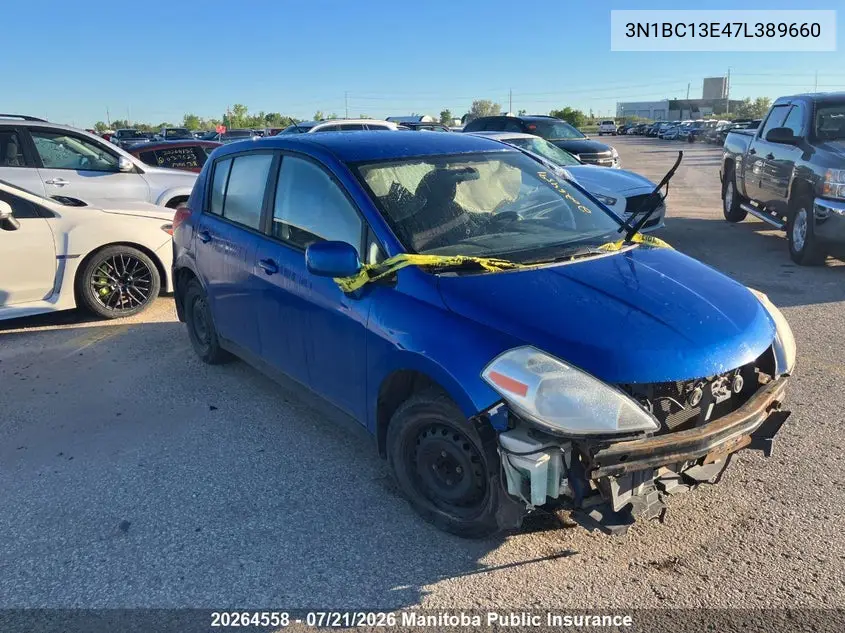2007 Nissan Versa 1.8 S VIN: 3N1BC13E47L389660 Lot: 20264558
