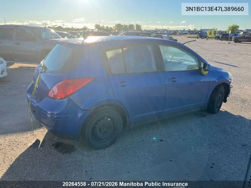 2007 Nissan Versa 1.8 S VIN: 3N1BC13E47L389660 Lot: 20264558