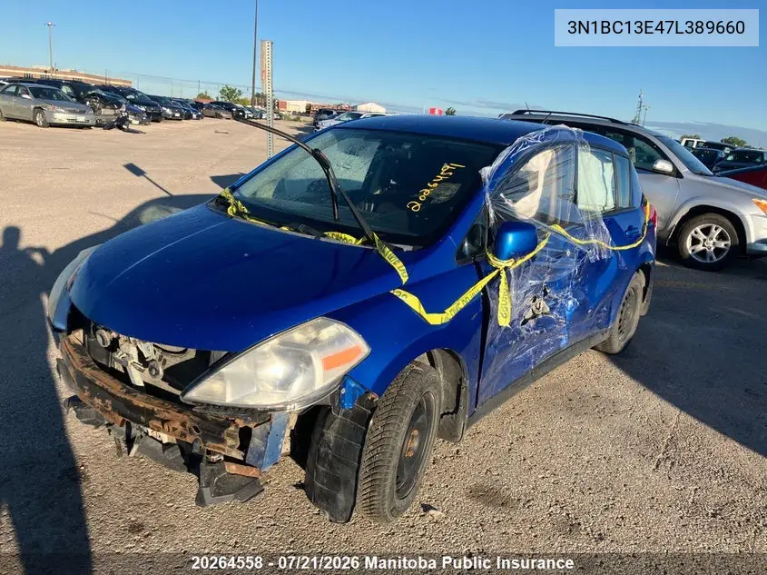 2007 Nissan Versa 1.8 S VIN: 3N1BC13E47L389660 Lot: 20264558