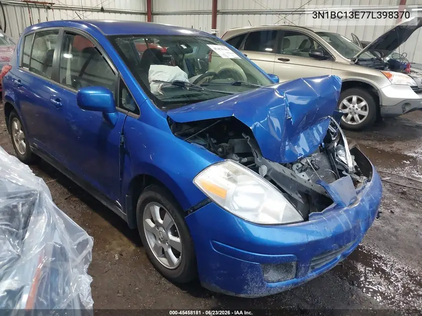 2007 Nissan Versa 1.8Sl VIN: 3N1BC13E77L398370 Lot: 45458181