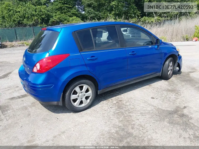 2007 Nissan Versa 1.8Sl VIN: 3N1BC13E77L420593 Lot: 45553855