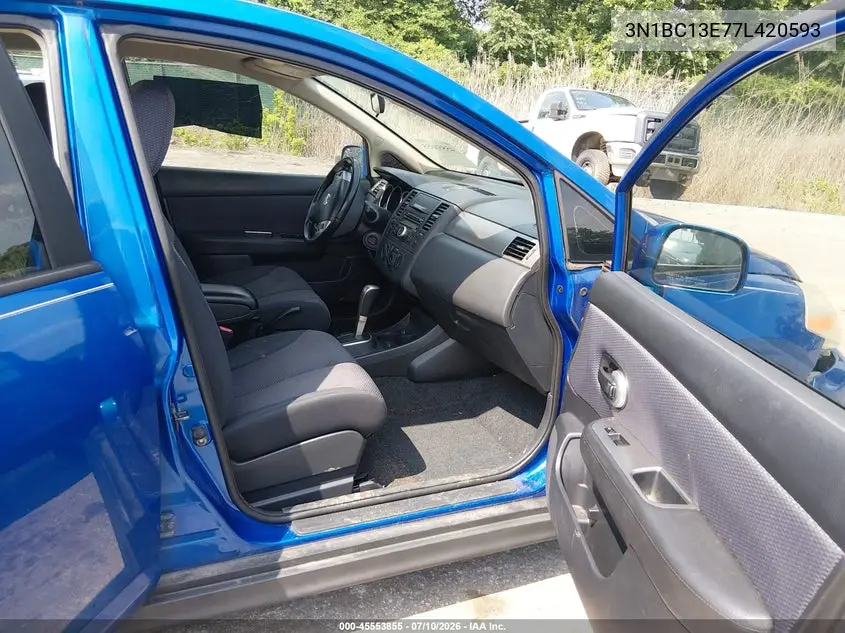2007 Nissan Versa 1.8Sl VIN: 3N1BC13E77L420593 Lot: 45553855