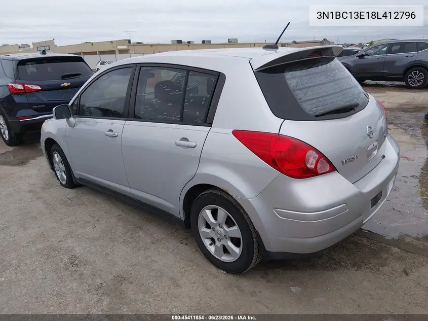 2008 Nissan Versa 1.8Sl VIN: 3N1BC13E18L412796 Lot: 45411854