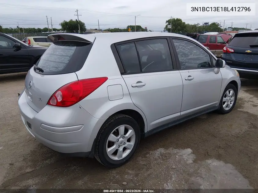 2008 Nissan Versa 1.8Sl VIN: 3N1BC13E18L412796 Lot: 45411854