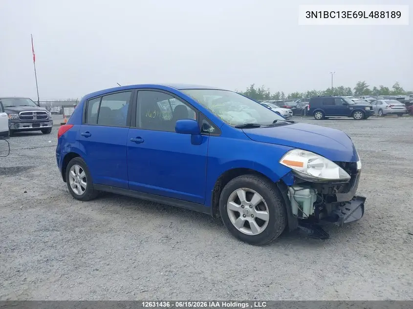 2009 Nissan Versa 1.8Sl VIN: 3N1BC13E69L488189 Lot: 12631436