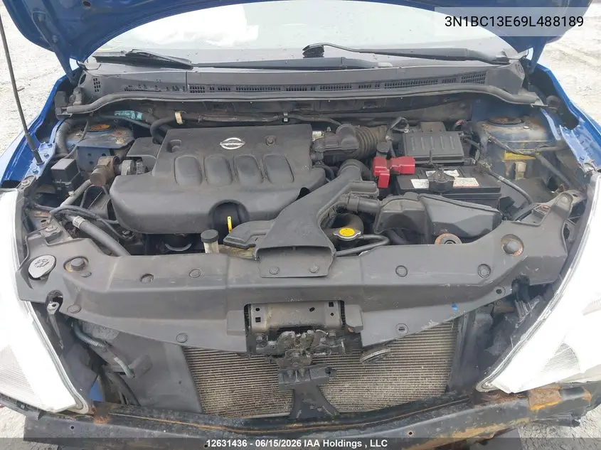 2009 Nissan Versa 1.8Sl VIN: 3N1BC13E69L488189 Lot: 12631436