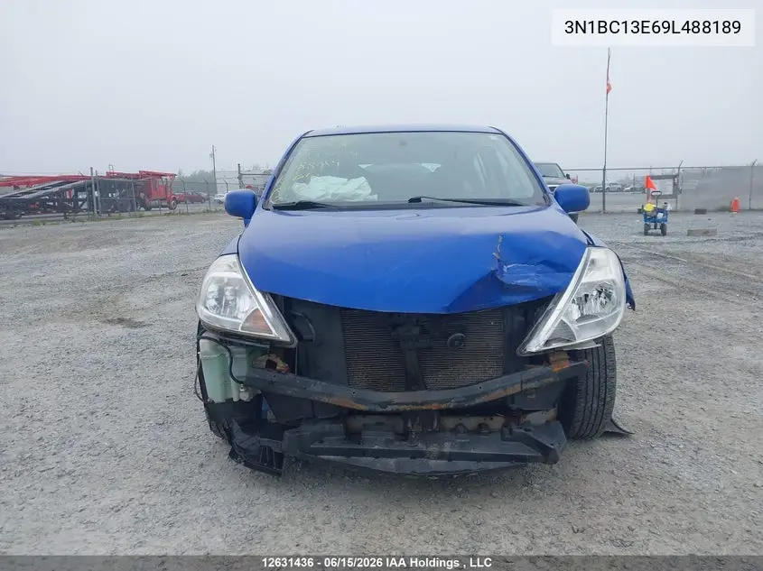 2009 Nissan Versa 1.8Sl VIN: 3N1BC13E69L488189 Lot: 12631436