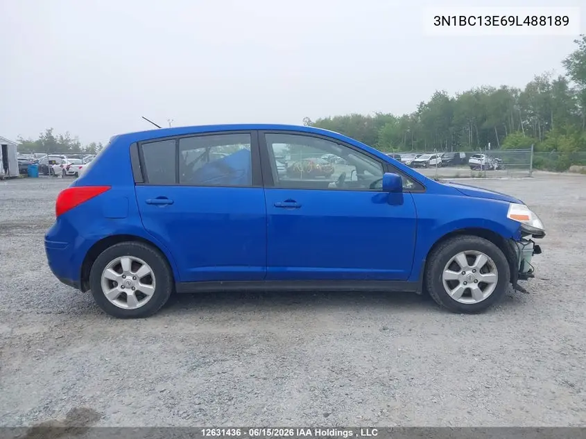 2009 Nissan Versa 1.8Sl VIN: 3N1BC13E69L488189 Lot: 12631436