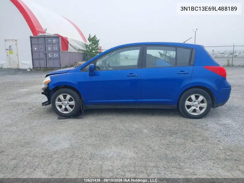2009 Nissan Versa 1.8Sl VIN: 3N1BC13E69L488189 Lot: 12631436