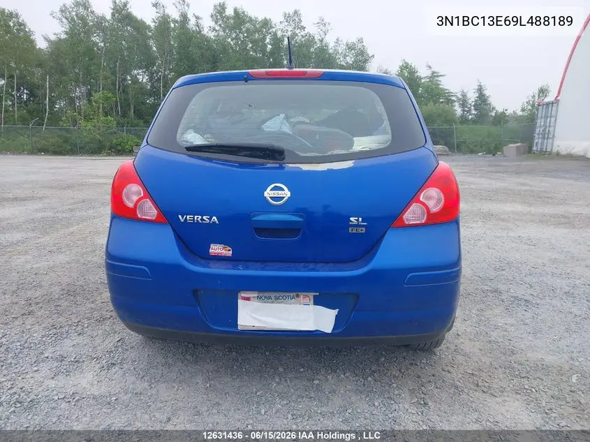 2009 Nissan Versa 1.8Sl VIN: 3N1BC13E69L488189 Lot: 12631436