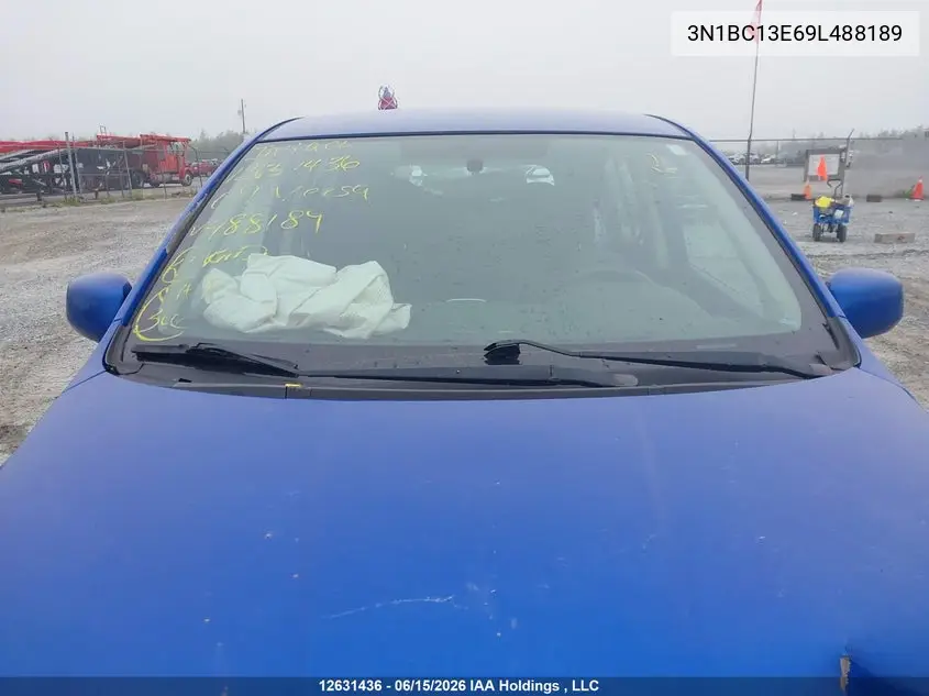 2009 Nissan Versa 1.8Sl VIN: 3N1BC13E69L488189 Lot: 12631436