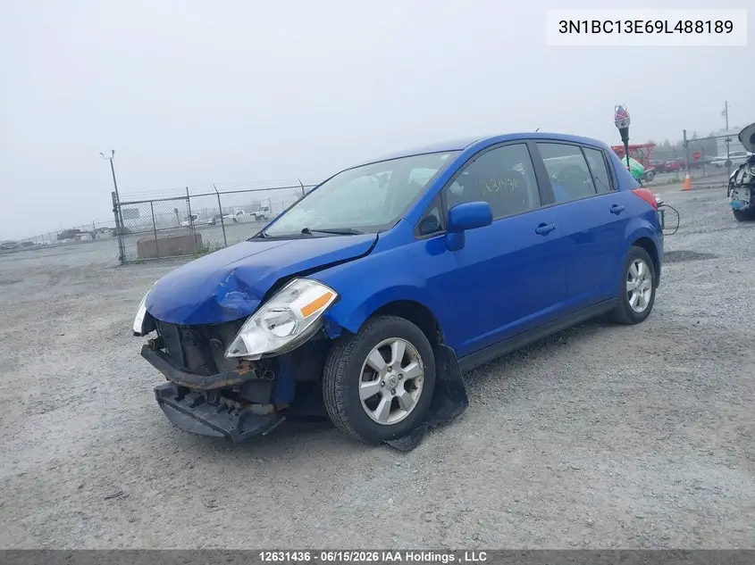 2009 Nissan Versa 1.8Sl VIN: 3N1BC13E69L488189 Lot: 12631436