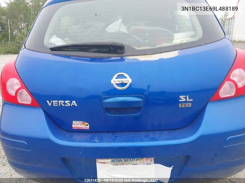 2009 Nissan Versa 1.8Sl VIN: 3N1BC13E69L488189 Lot: 12631436
