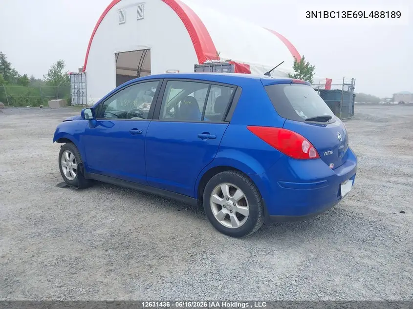 2009 Nissan Versa 1.8Sl VIN: 3N1BC13E69L488189 Lot: 12631436