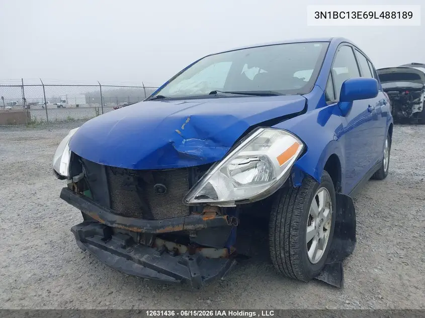 2009 Nissan Versa 1.8Sl VIN: 3N1BC13E69L488189 Lot: 12631436