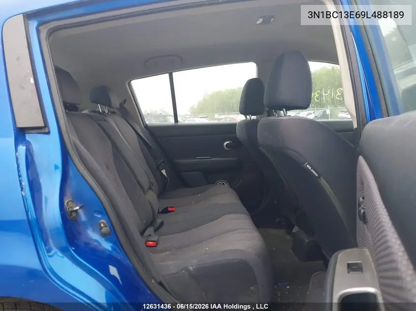 2009 Nissan Versa 1.8Sl VIN: 3N1BC13E69L488189 Lot: 12631436