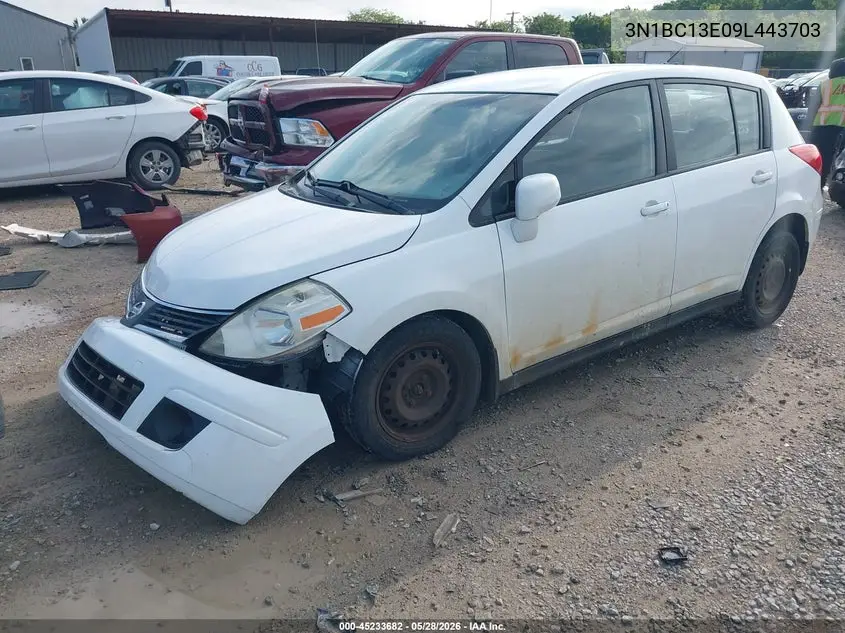 2009 Nissan Versa 1.8S VIN: 3N1BC13E09L443703 Lot: 45233682