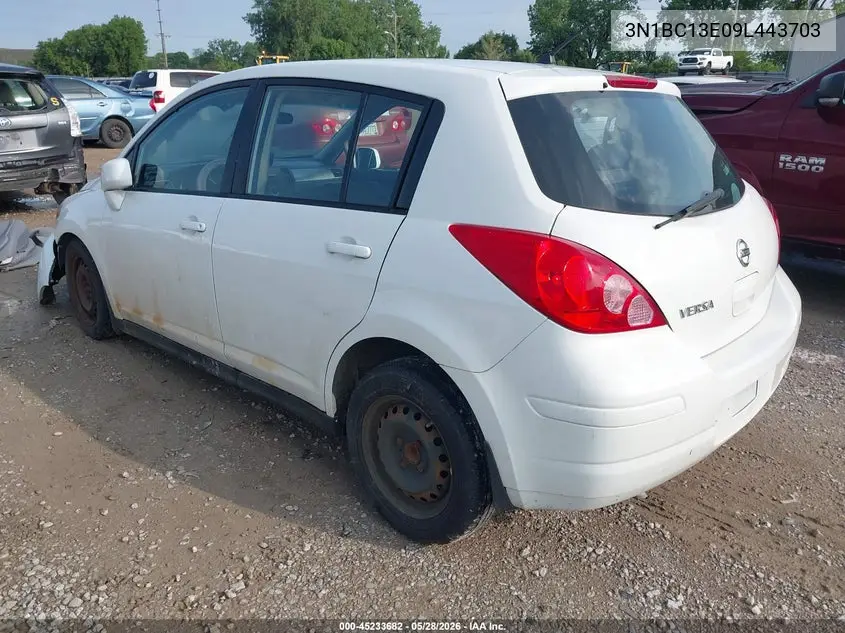 2009 Nissan Versa 1.8S VIN: 3N1BC13E09L443703 Lot: 45233682