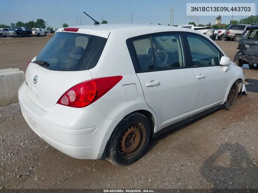 2009 Nissan Versa 1.8S VIN: 3N1BC13E09L443703 Lot: 45233682
