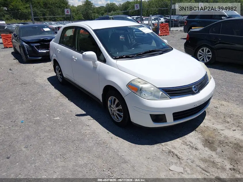 2010 Nissan Versa 1.8S VIN: 3N1BC1AP2AL394982 Lot: 45374626
