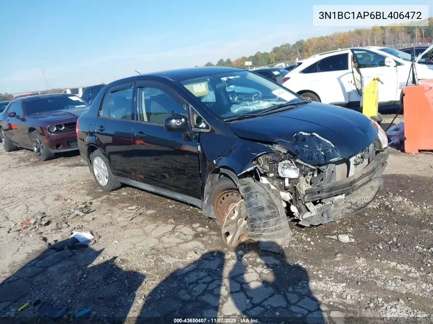 3N1BC1AP6BL406472 2011 Nissan Versa 1.8S