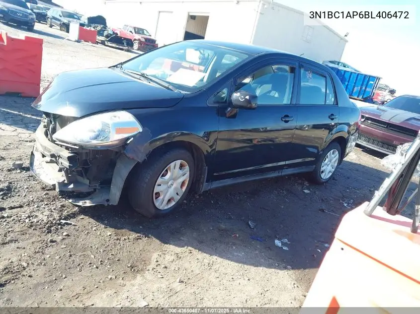 3N1BC1AP6BL406472 2011 Nissan Versa 1.8S